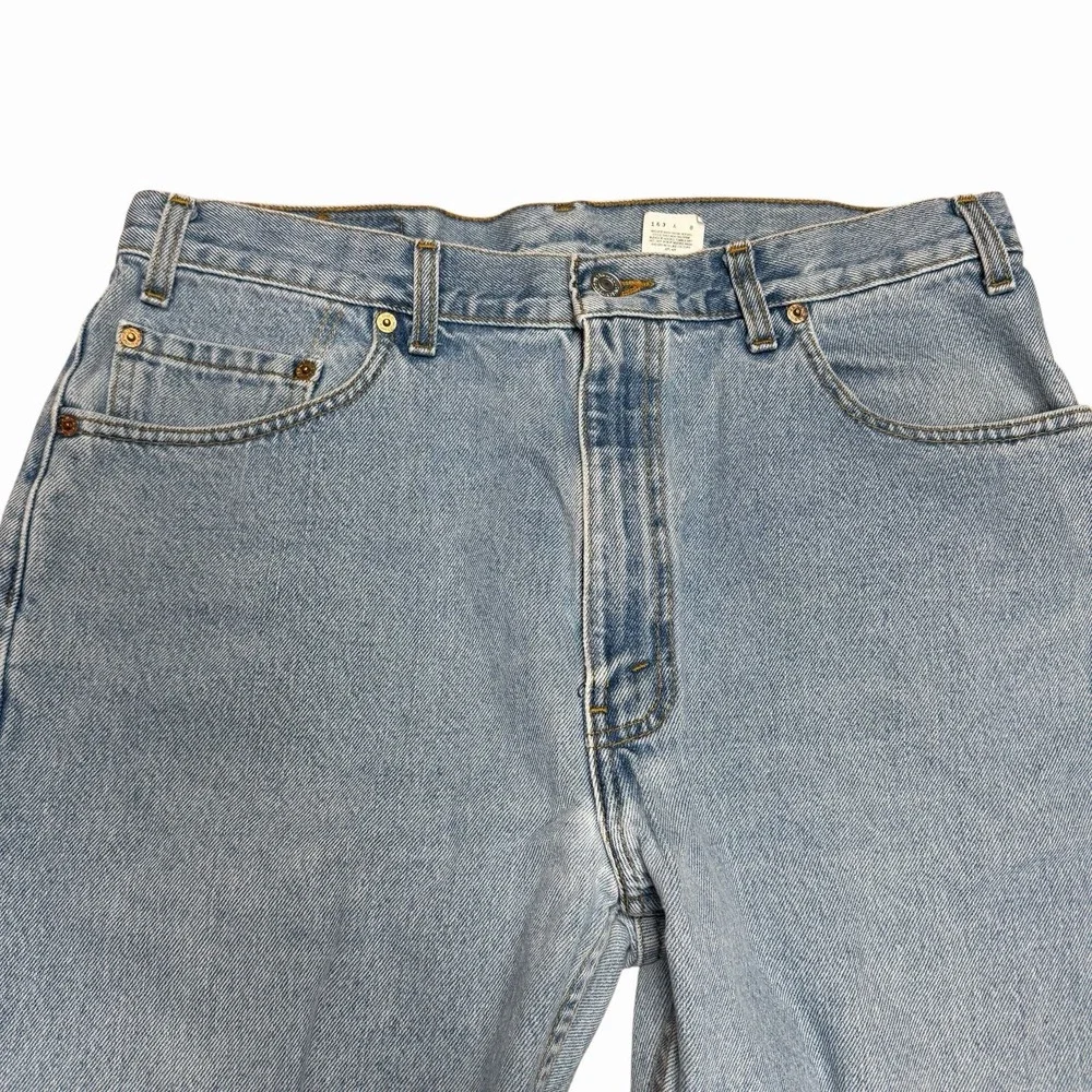 Levi's 505 Men's Jeans Made In Canada Batwings 36x32 Light Wash Straight Leg